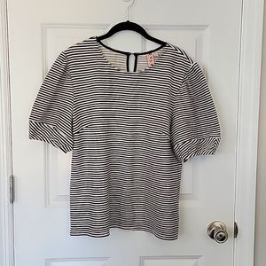 ANTHROPOLOGIE Dolan Left Coast Collection Black/White stripped top - XL